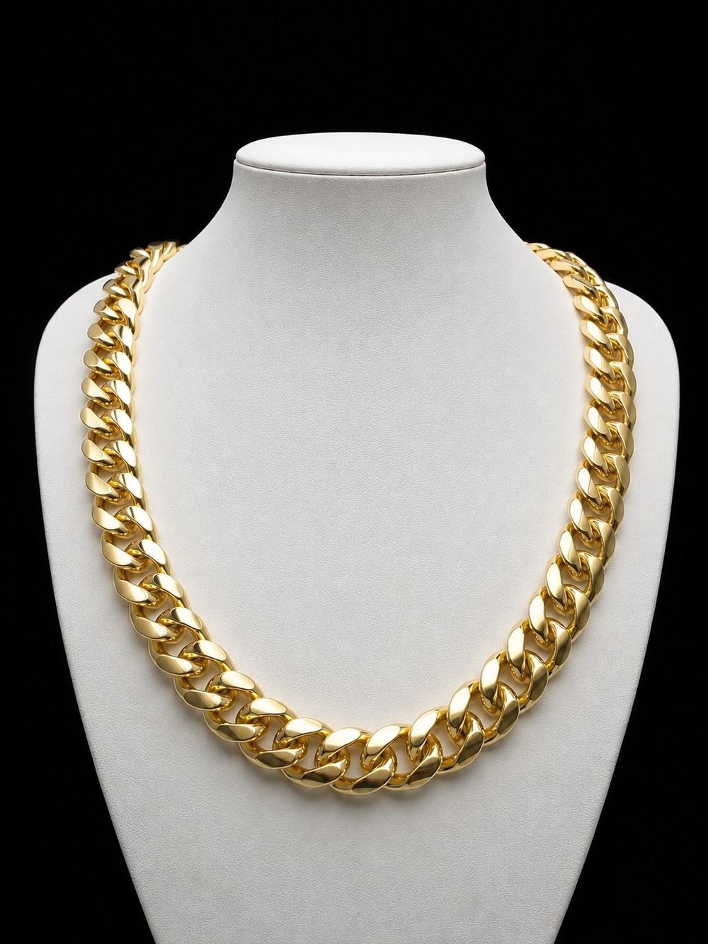 14K Gold Filled Miami Cuban Link Chain 24” Heavy Non Tarnish Necklace